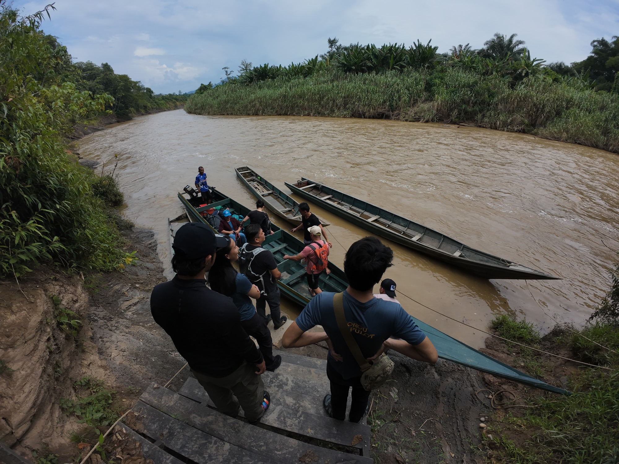 Traditional Long Boat at Sapulut